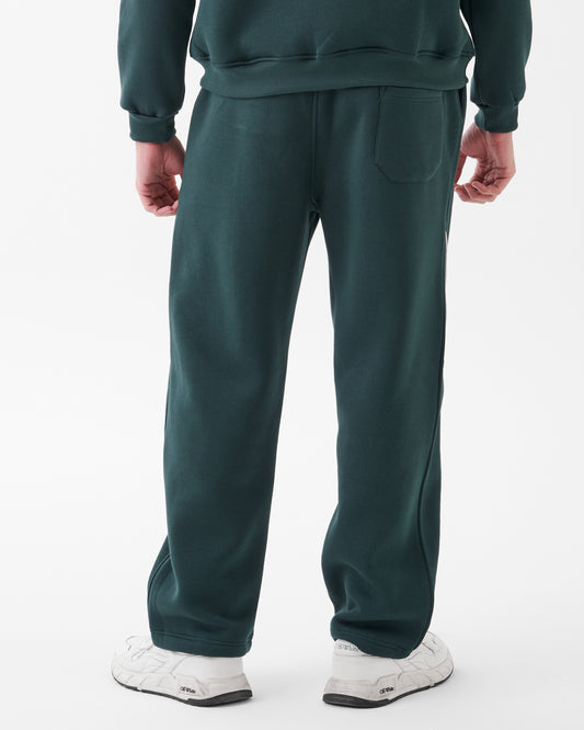 Royal Green Relaxed Wide-Leg Pants - Side Line