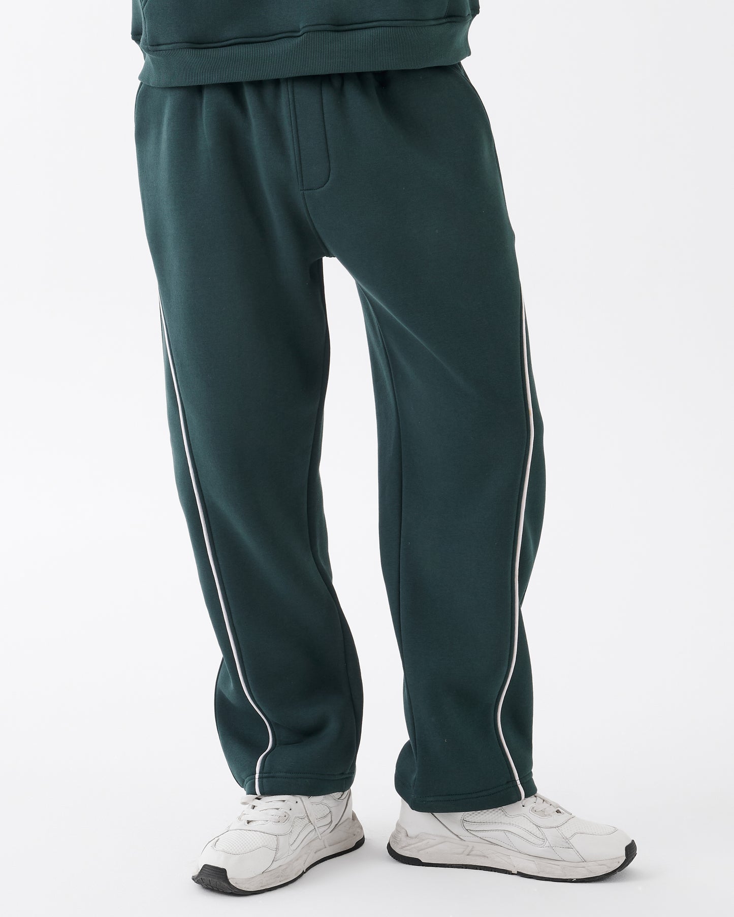 Royal Green Relaxed Wide-Leg Pants - Side Line