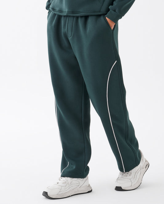 Royal Green Relaxed Wide-Leg Pants - Side Line