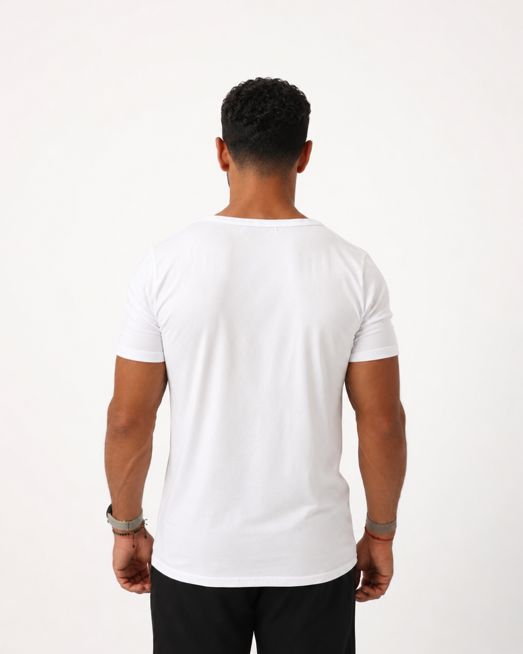Basic Wide Neck Tee - White