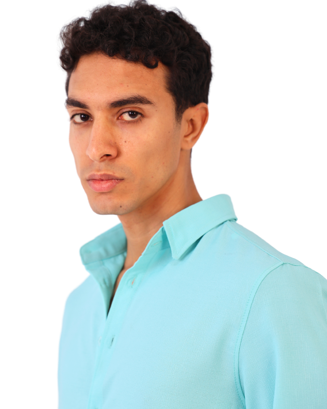 Linen Shirt - Aqua