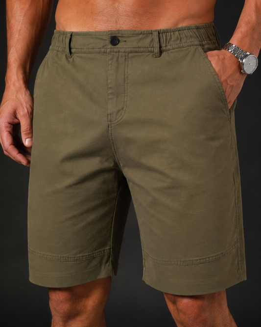 Olive Gabardine - Short