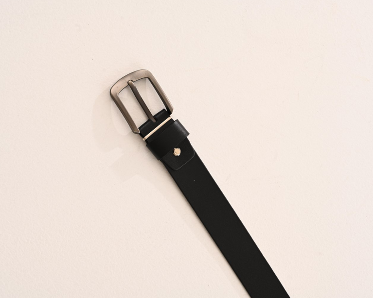 Handcrafted from genuine natural leather Belt - Black