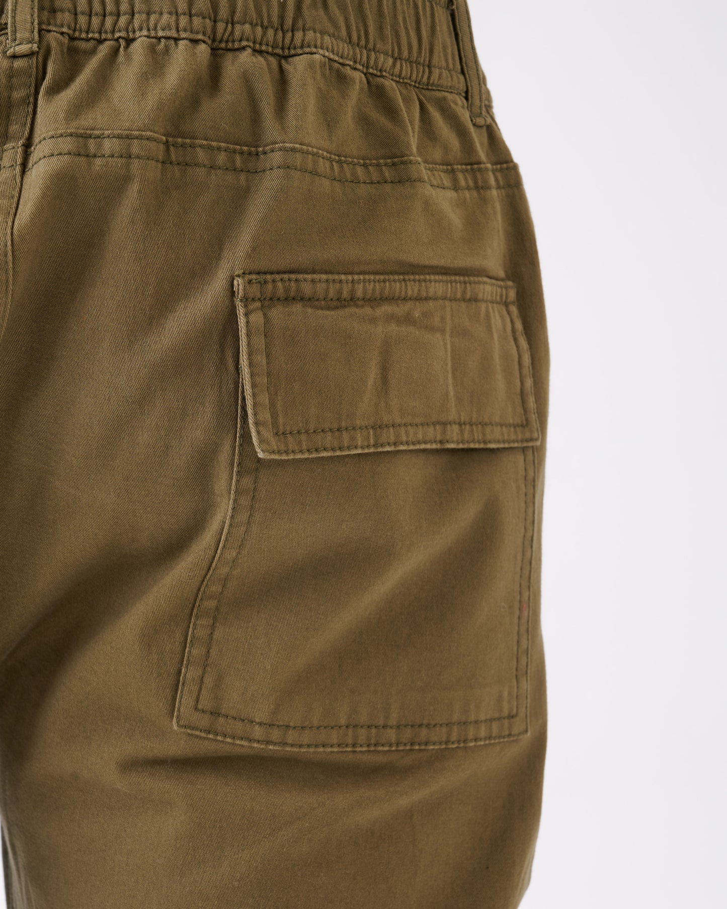 Kaki Gabardine Straight Fit - Pants