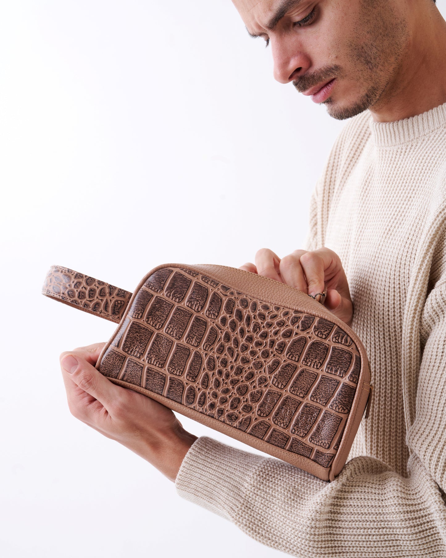 Handmade Clutch Bag High-Quality Leather Handbag - Animal