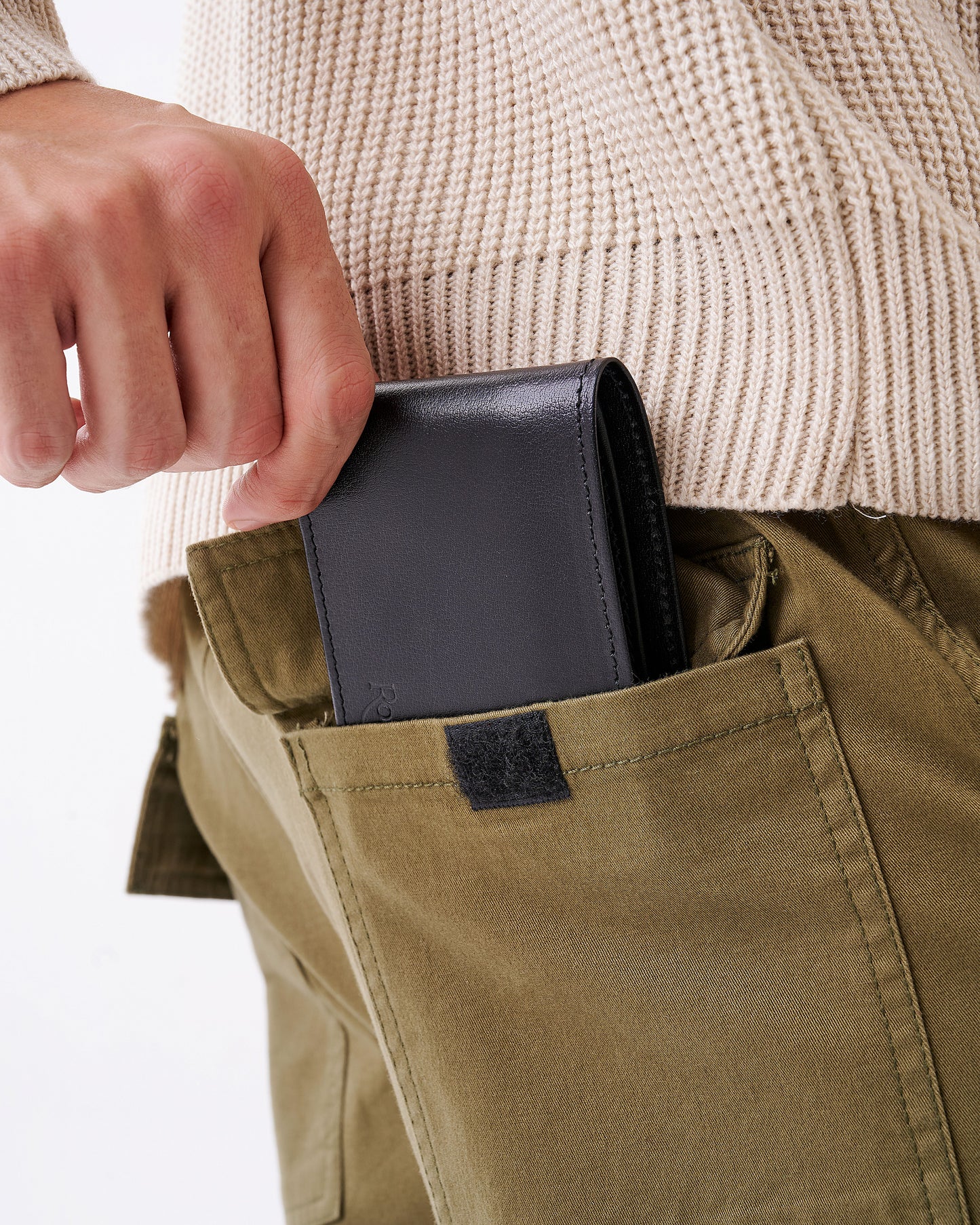 Handmade leather wallet - Black