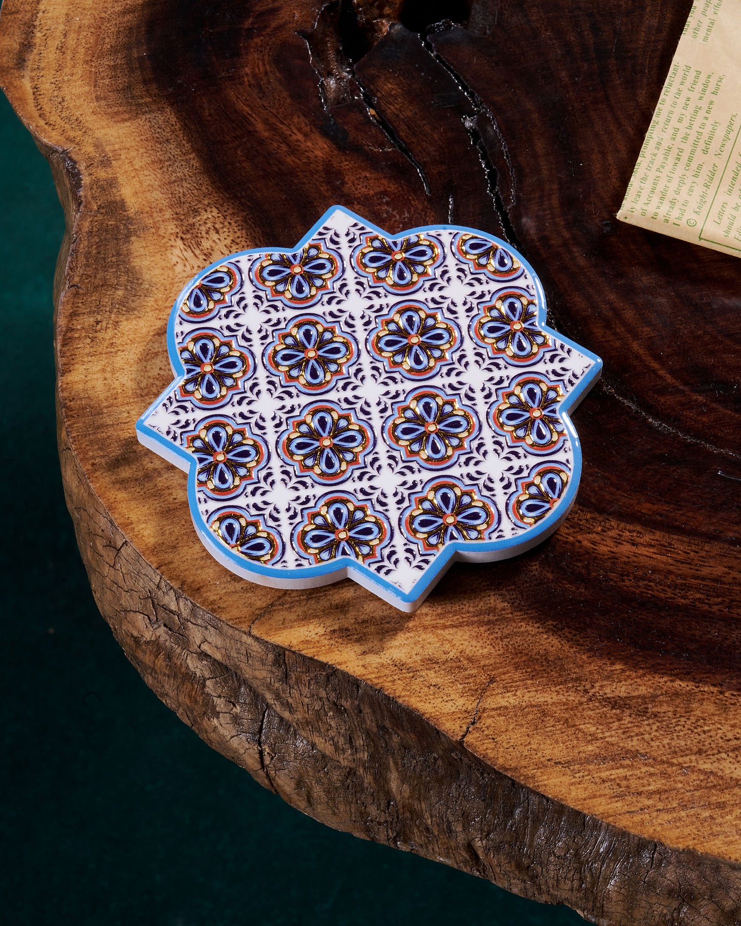 Stylish Wooden Cup Coasters – Set of 3 - Islamic Shape