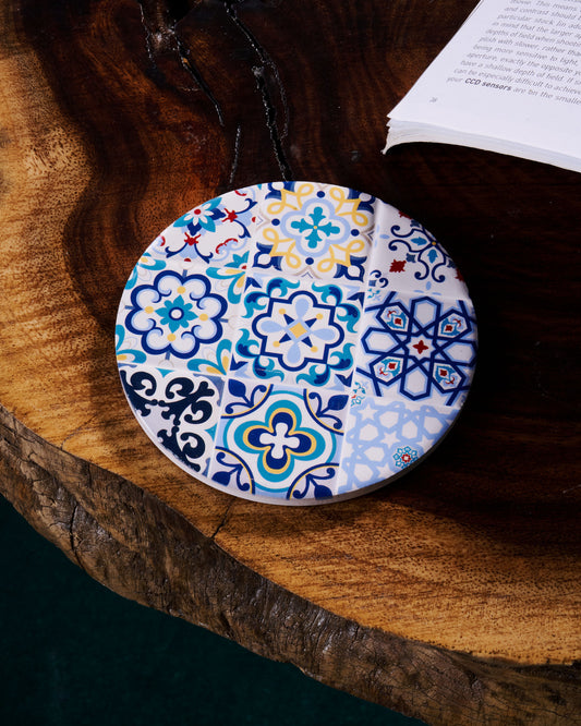 Stylish Wooden Cup Coasters – Set of 3 - Circle Shape