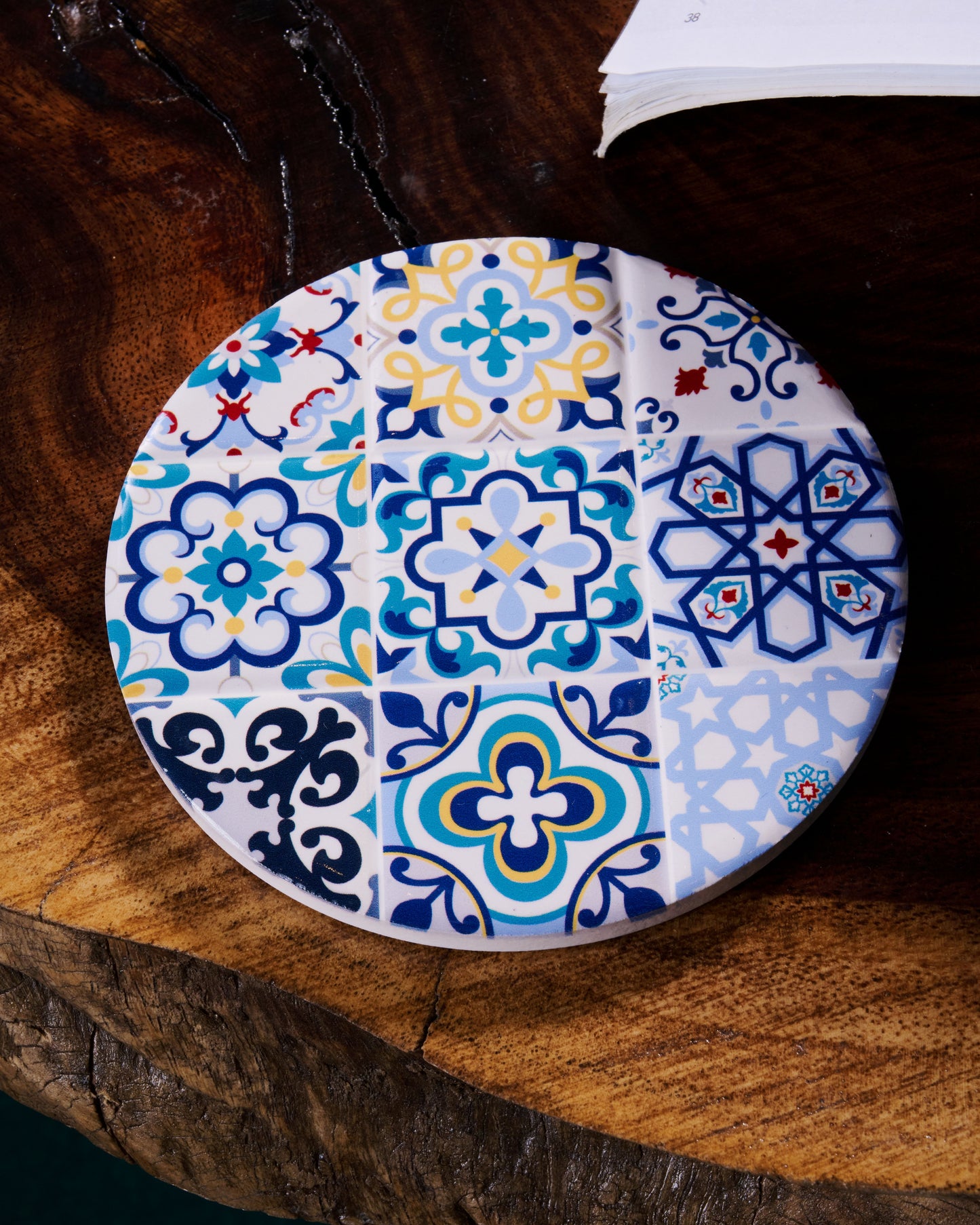 Stylish Wooden Cup Coasters – Set of 3 - Circle Shape
