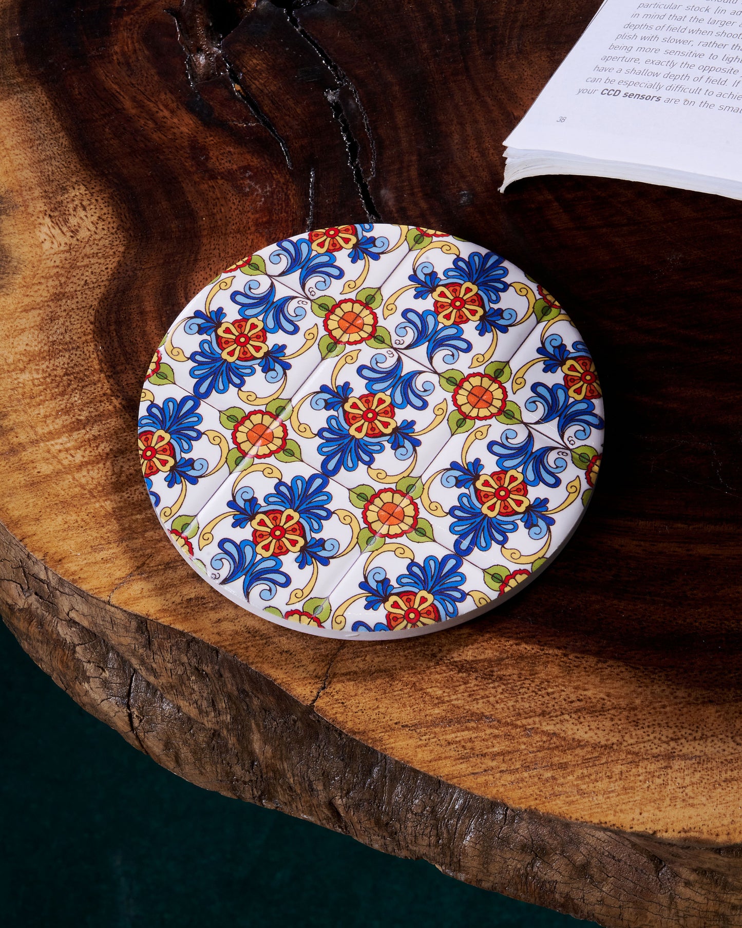 Stylish Wooden Cup Coasters – Set of 3 - Circle Shape