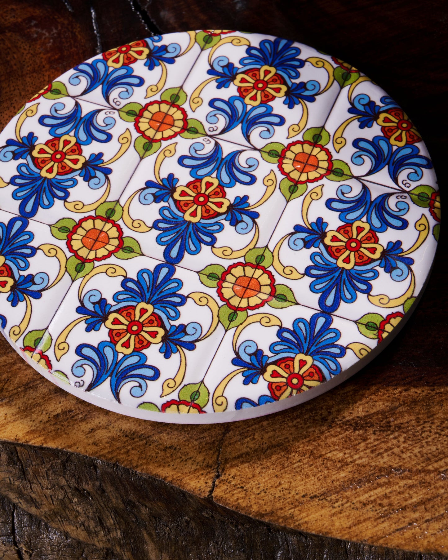 Stylish Wooden Cup Coasters – Set of 3 - Circle Shape