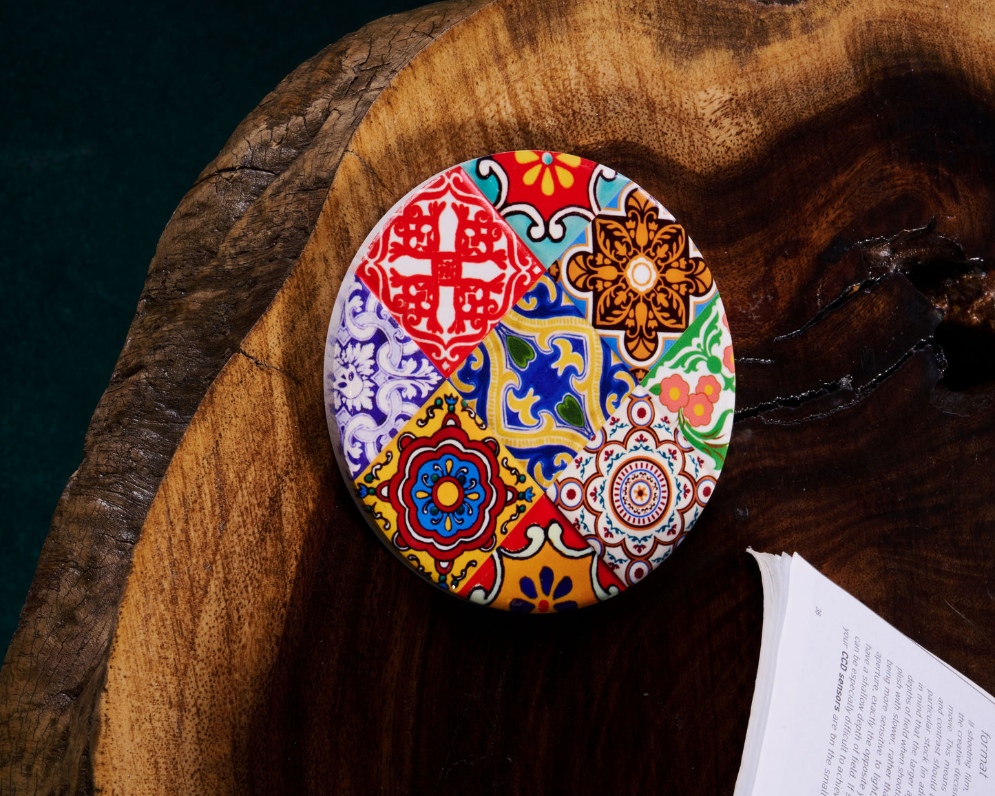 Stylish Wooden Cup Coasters – Set of 3 - Circle Shape