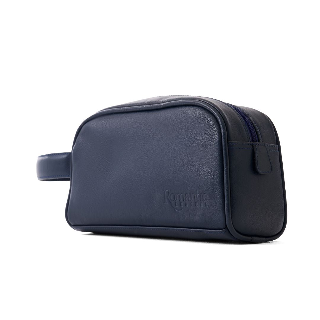 Handmade Clutch Bag High-Quality Leather Handbag - Navy