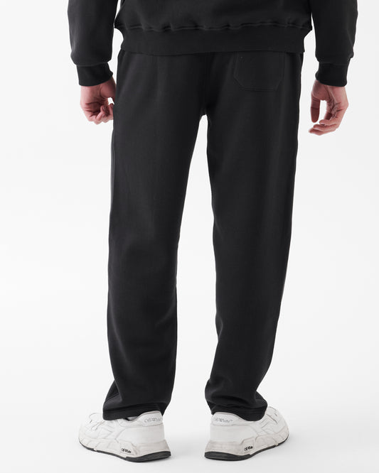 Black Relaxed Wide-Leg Pants - Side Line