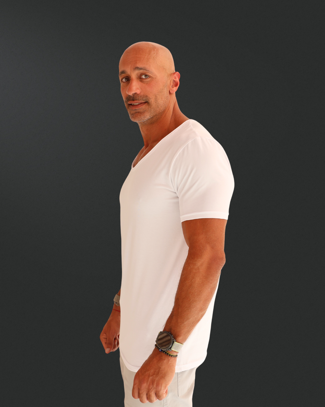 Basic U-Neck Tee - White