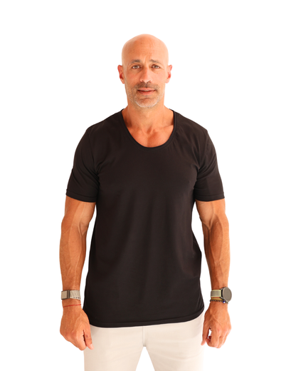Basic U-Neck Tee - Black