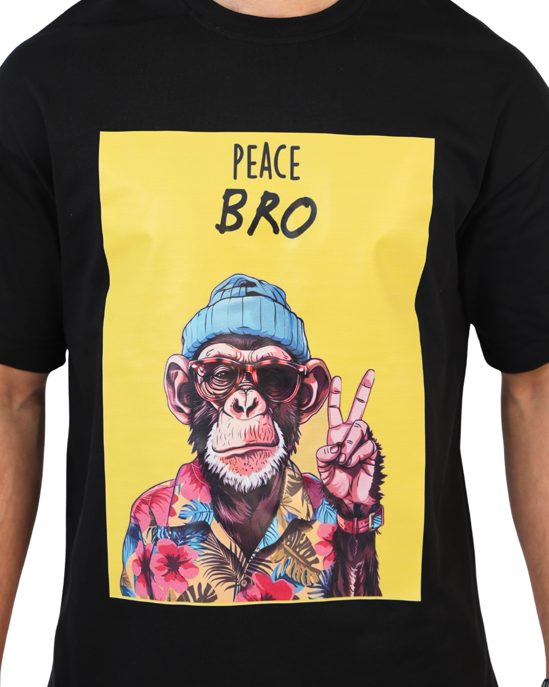 Over Sized T-Shirt - Monkey Print