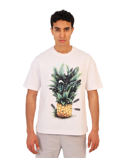 Over Sized T-Shirt - Pineapple Print