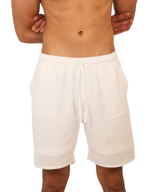 Linen Short - White
