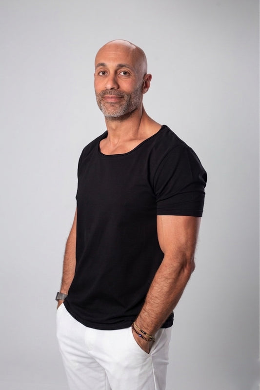 Basic Wide Neck Tee - Black