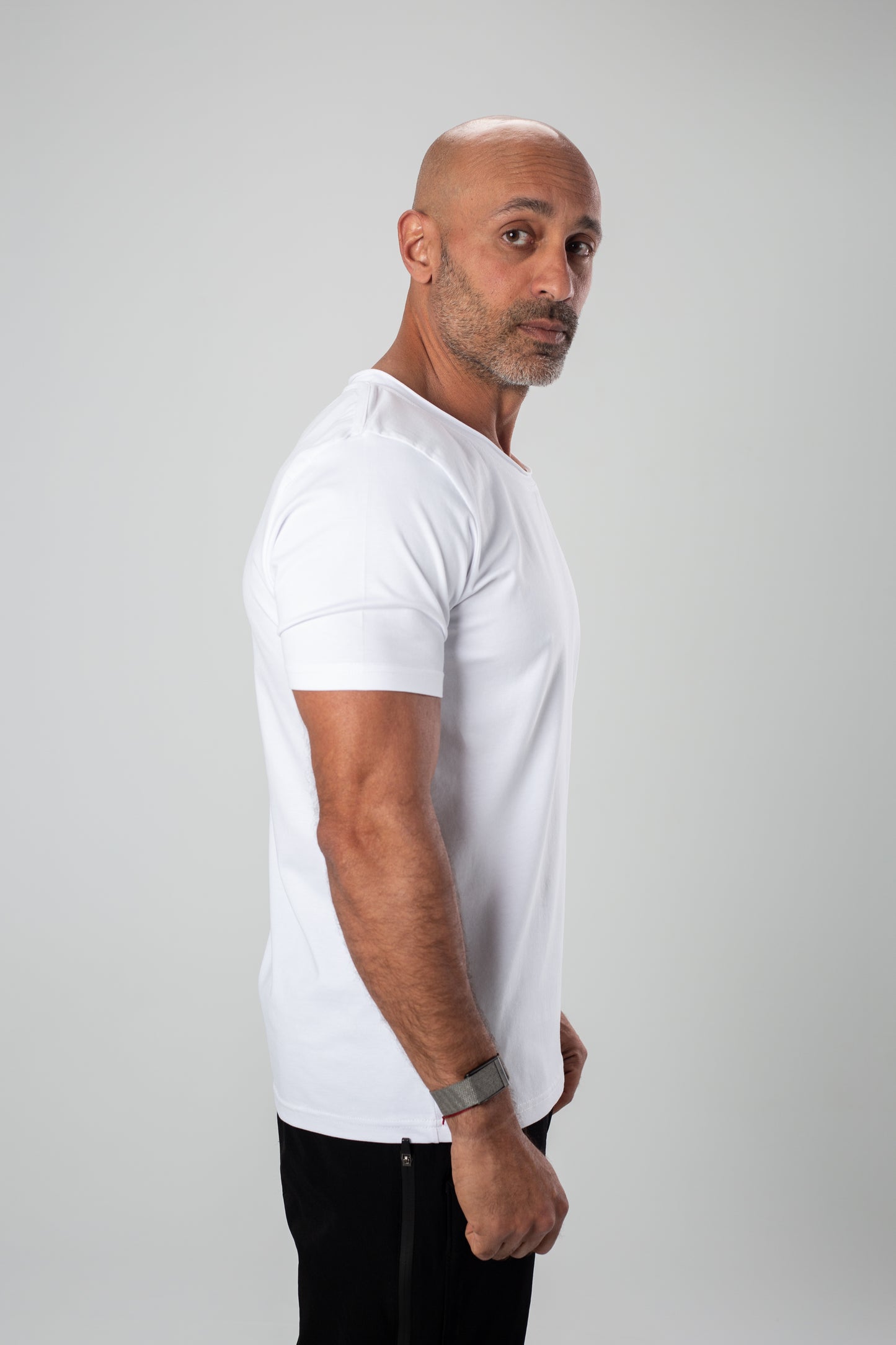 Basic Wide Neck Tee - White