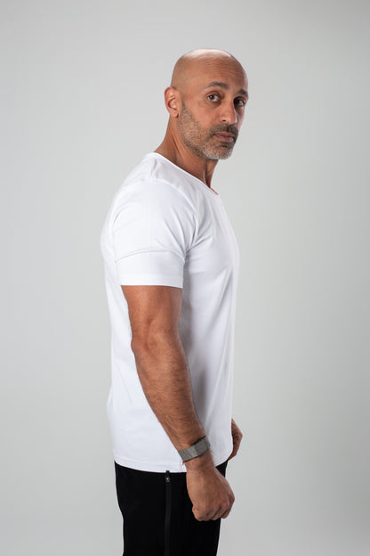 Basic Wide Neck Tee - White