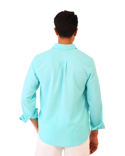 Linen Shirt - Aqua