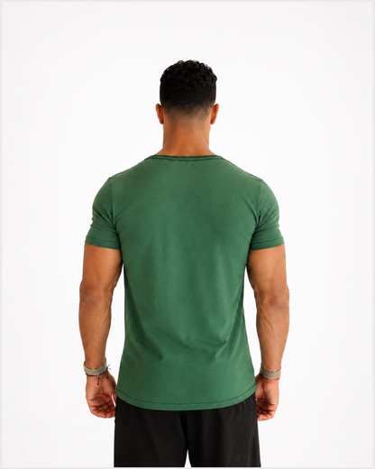 Basic Wide Neck Tee - Green