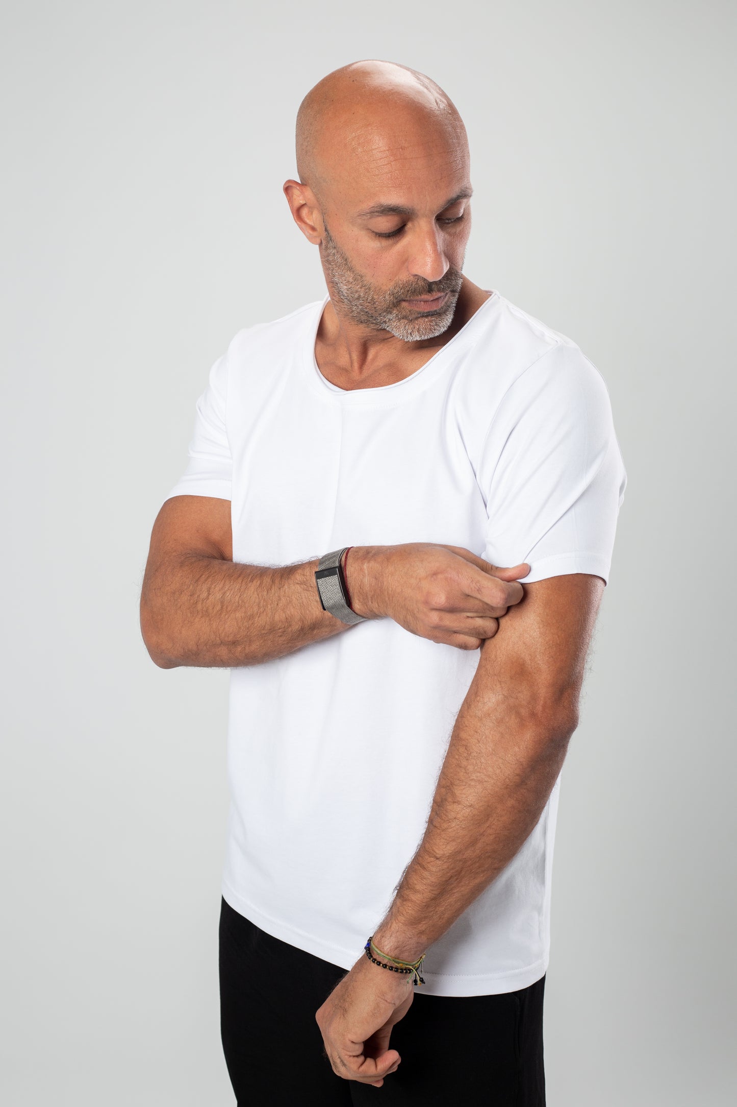 Basic Wide Neck Tee - White