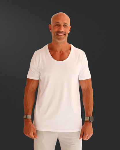 Basic U-Neck Tee - White