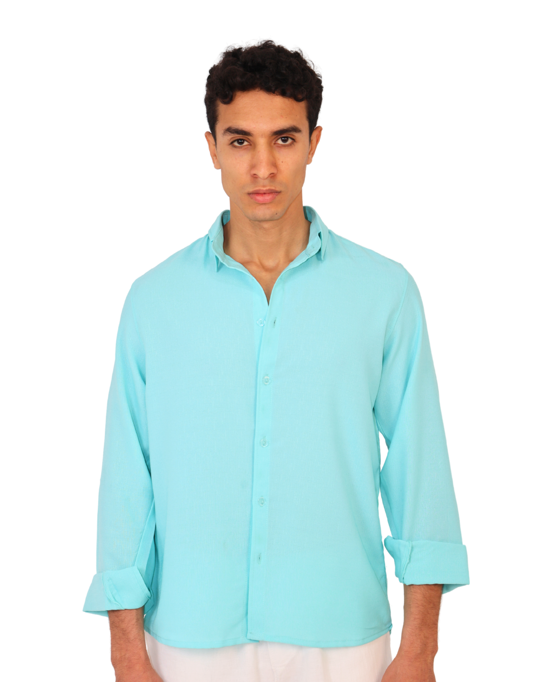 Linen Shirt - Aqua
