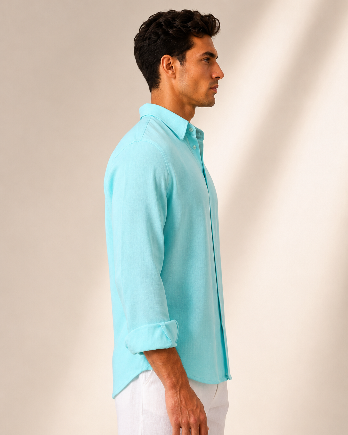Linen Shirt - Aqua