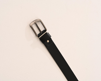 Handcrafted from genuine natural leather Belt - Black