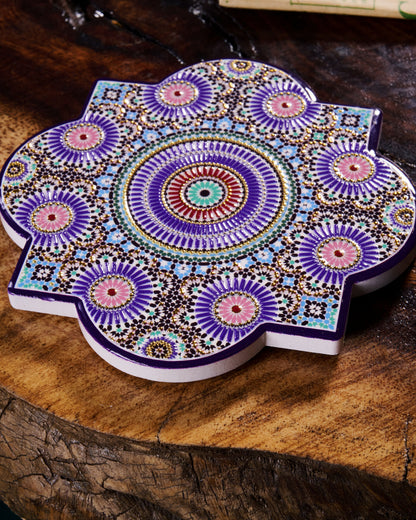 Stylish Wooden Cup Coasters – Set of 3 - Islamic Shape