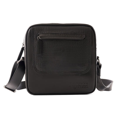 Crafted Cross Bag from genuine natural leather - Black