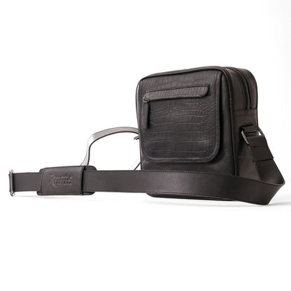Crafted Cross Bag from genuine natural leather - Black